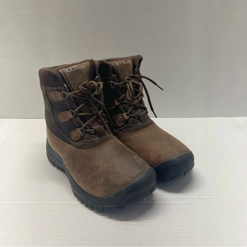 L.L Bean Tek 2.5 Suede Leather Boots Primaloft Lace Up Brown Sz 7